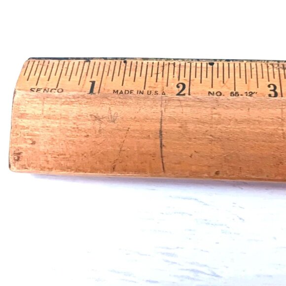 Wooden Vintage Rulers -Westcott-Senco Rockdale Works -15 + -Lot of 3 Made In USA - Picture 5 of 7